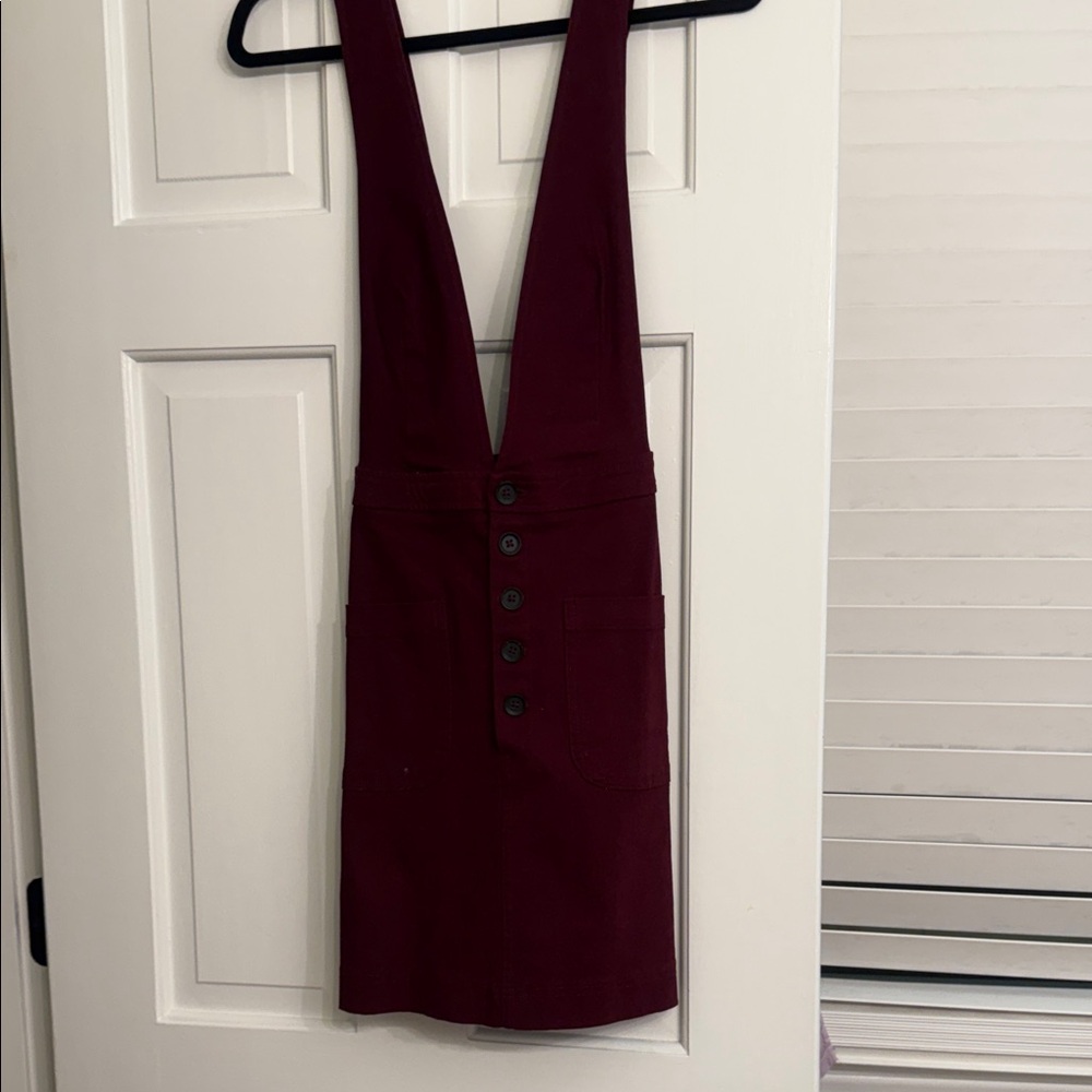 Forever 21 Deep Red Overall Dress